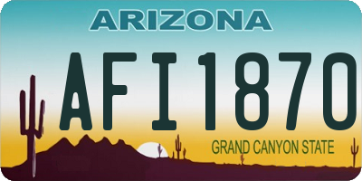 AZ license plate AFI1870