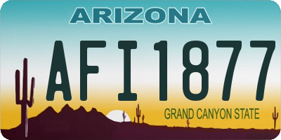 AZ license plate AFI1877