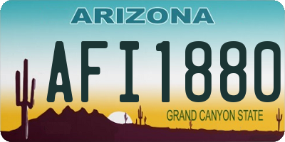 AZ license plate AFI1880