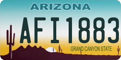 AZ license plate AFI1883