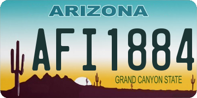 AZ license plate AFI1884