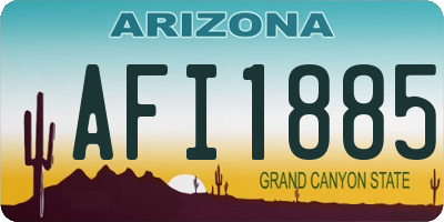 AZ license plate AFI1885