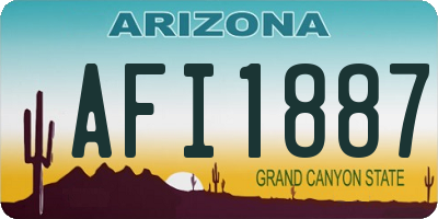 AZ license plate AFI1887