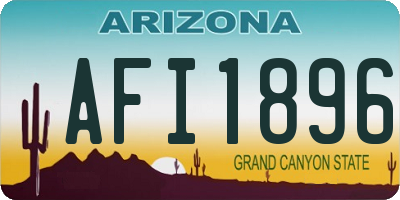 AZ license plate AFI1896
