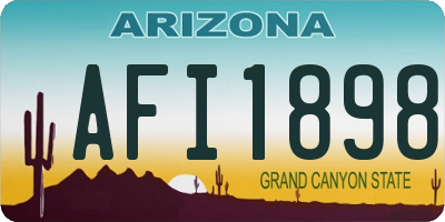AZ license plate AFI1898