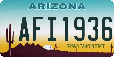 AZ license plate AFI1936