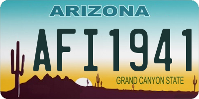 AZ license plate AFI1941