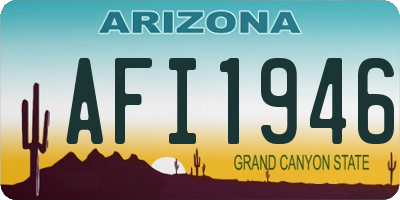 AZ license plate AFI1946
