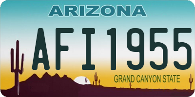 AZ license plate AFI1955