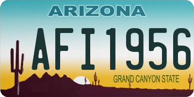 AZ license plate AFI1956