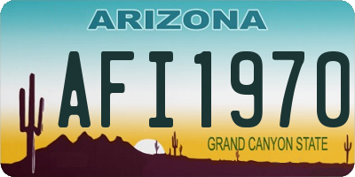AZ license plate AFI1970