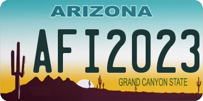 AZ license plate AFI2023