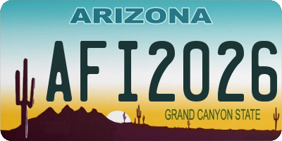AZ license plate AFI2026