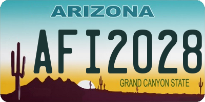 AZ license plate AFI2028