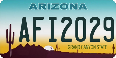 AZ license plate AFI2029