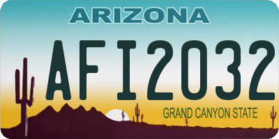 AZ license plate AFI2032