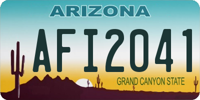 AZ license plate AFI2041