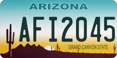 AZ license plate AFI2045