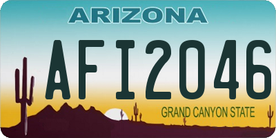 AZ license plate AFI2046
