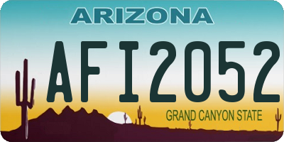 AZ license plate AFI2052