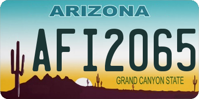 AZ license plate AFI2065
