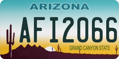 AZ license plate AFI2066