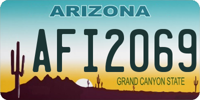 AZ license plate AFI2069