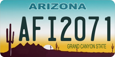 AZ license plate AFI2071