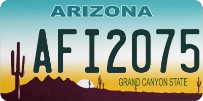 AZ license plate AFI2075
