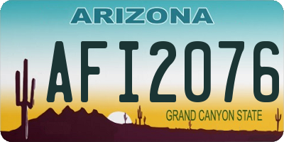 AZ license plate AFI2076