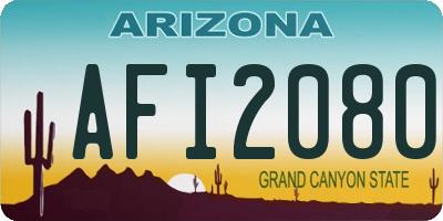 AZ license plate AFI2080