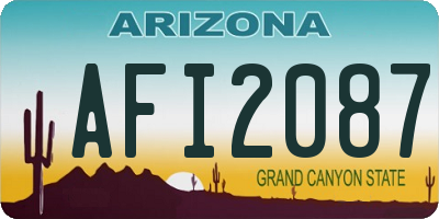 AZ license plate AFI2087