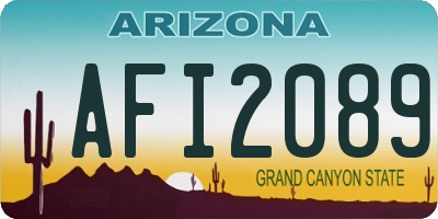 AZ license plate AFI2089