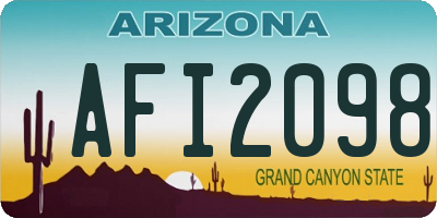 AZ license plate AFI2098