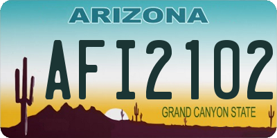 AZ license plate AFI2102