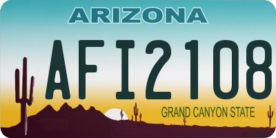 AZ license plate AFI2108