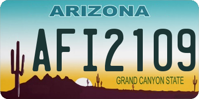 AZ license plate AFI2109