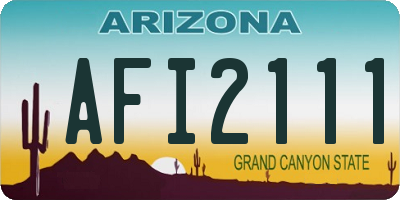 AZ license plate AFI2111