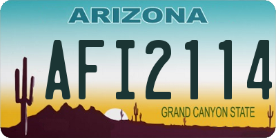 AZ license plate AFI2114