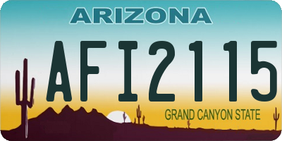 AZ license plate AFI2115
