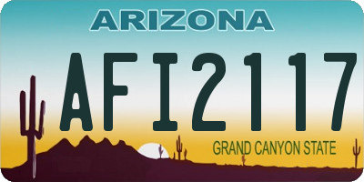 AZ license plate AFI2117