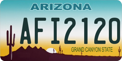 AZ license plate AFI2120