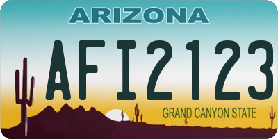 AZ license plate AFI2123