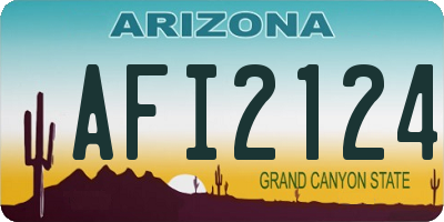 AZ license plate AFI2124