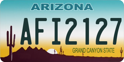AZ license plate AFI2127
