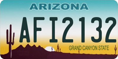 AZ license plate AFI2132