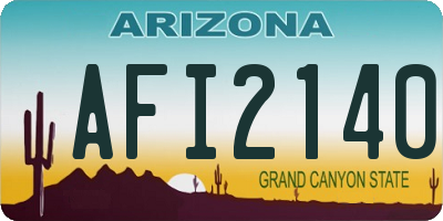 AZ license plate AFI2140