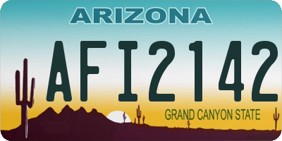 AZ license plate AFI2142