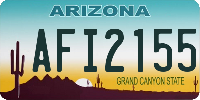 AZ license plate AFI2155