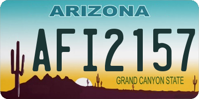 AZ license plate AFI2157